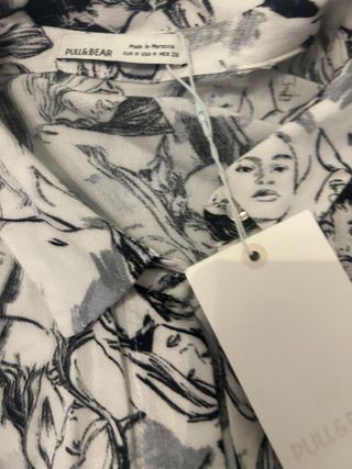 Camisa Pull and Bear Estampada Mujer Nueva