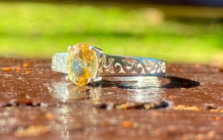 Anillo Plata 925 Citrino Ovalado