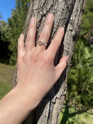 Anillo Plata 925 Citrino Ovalado