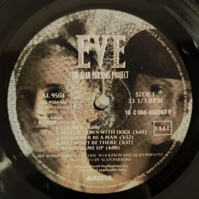 Vinilo The Alan Parsons Project - Eve