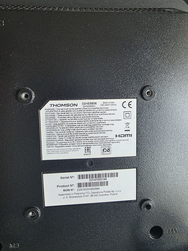 Televisor Thomson 32 Negro