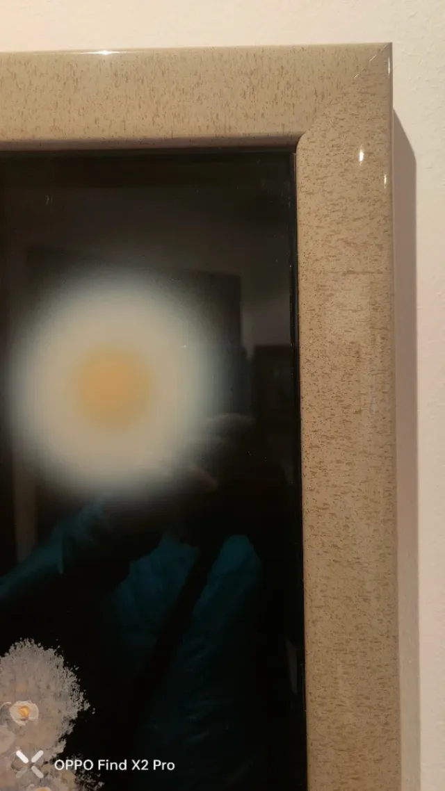 Cuadro cristal pintado a mano costó 250€ precioso