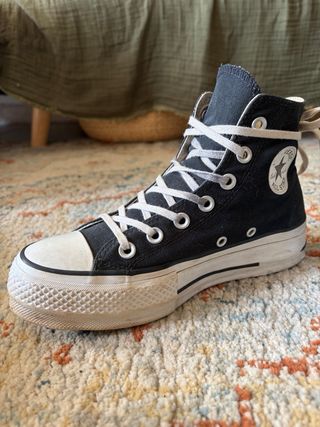 Sneakers Converse nere con piattaforma