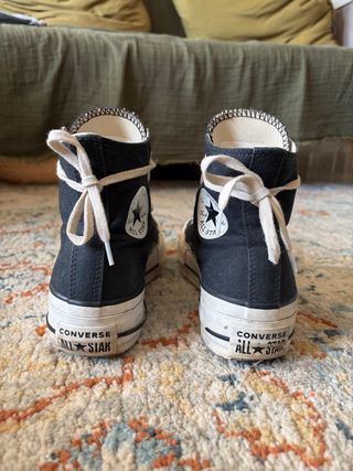 Sneakers Converse nere con piattaforma