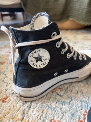 Sneakers Converse nere con piattaforma