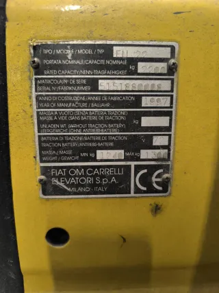 Carretilla elevadora eléctrica  Fiat OM Carrelli