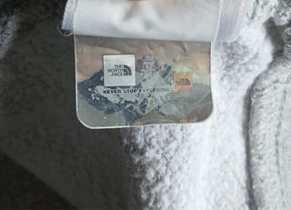 the north face hoodie size L grey