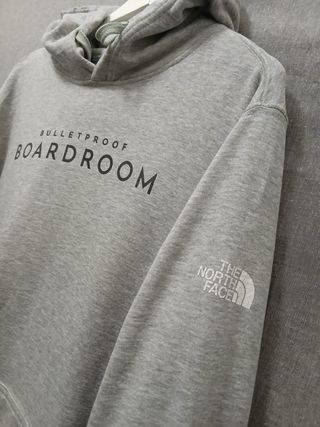 the north face hoodie size L grey