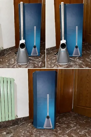 Ventilador de torre gris