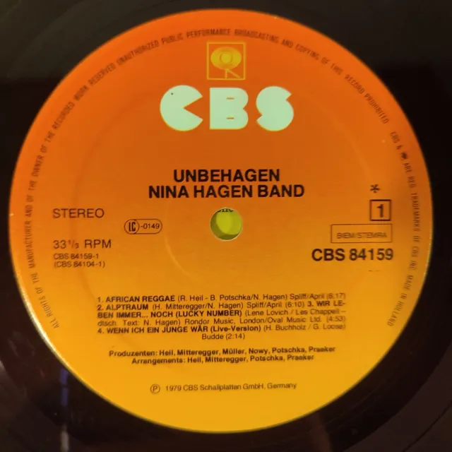 Vinilo Nina Hagen Band - Unbehagen