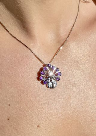 Colgante Plata 9 Amatistas