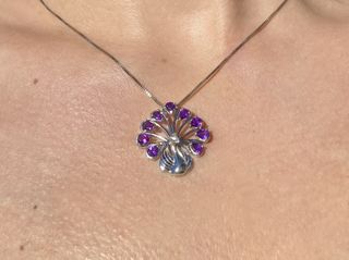 Colgante Plata 9 Amatistas