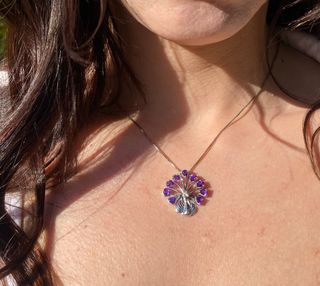 Colgante Plata 9 Amatistas