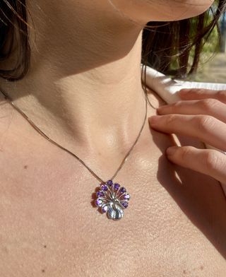 Colgante Plata 9 Amatistas