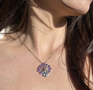 Colgante Plata 9 Amatistas