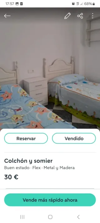 Cabecero blanco Flex metal y madera