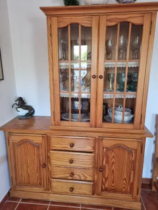 Vitrina de madera y cristal