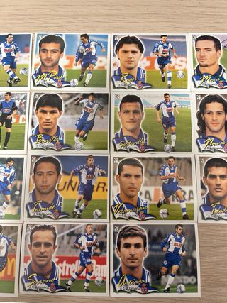 Lote 19 cromos RCD Espanyol Liga 00/01
