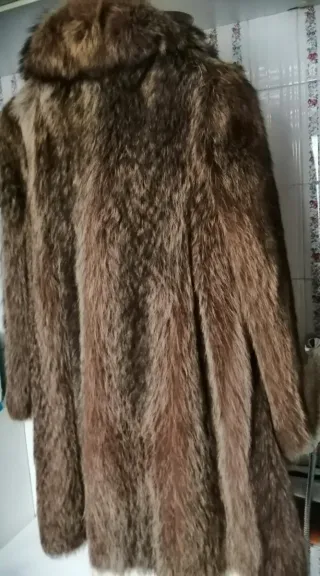 Pelliccia vintage Marmotta Marrone Donna