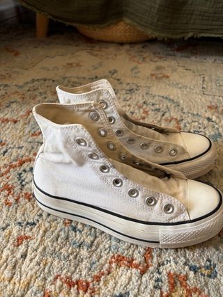 Converse All Star Piattaforma Bianche