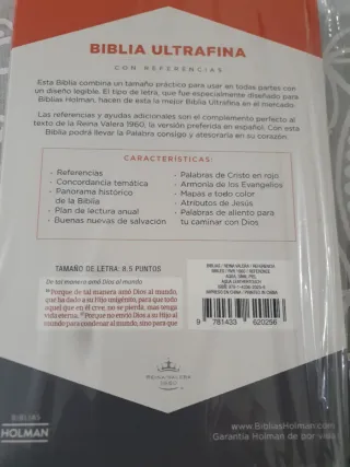 RVR 1960 Biblia Ultrafina, aqua símil piel (Spa...