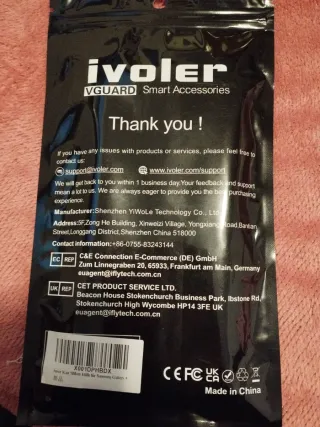 Funda transparente para móvil