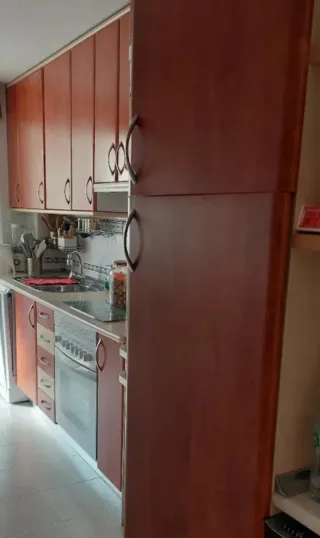 Muebles de cocina madera y cristal