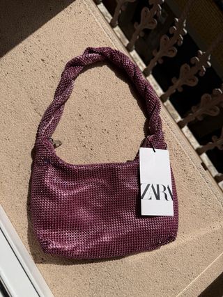 Bolso Zara rosa Morado Brillante