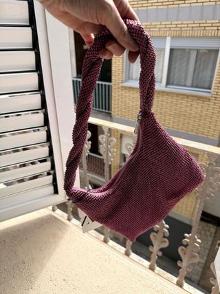Bolso Zara rosa Morado Brillante