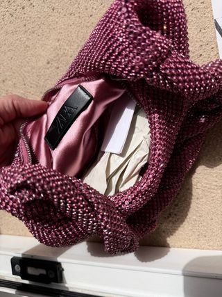Bolso Zara rosa Morado Brillante