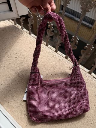 Bolso Zara rosa Morado Brillante