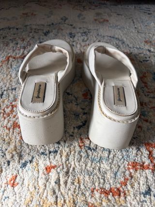 Sandalias Plataforma Stradivarius Blancas