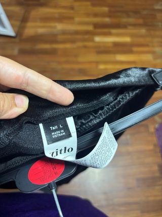 Falda larga satinada negra