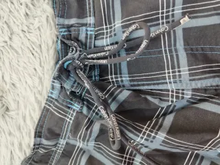 Costume da bagno Calvin Klein a quadri blu e nero