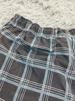 Costume da bagno Calvin Klein a quadri blu e nero