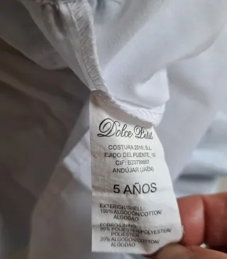 Vestido Dolce Petit Talla 5