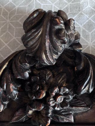 Espejo Cornucopia Barroco Dorado Marrón en resina