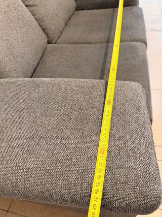 2 Sofás grises de tela