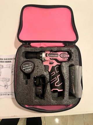 Taladro y destornillador 12V rosado