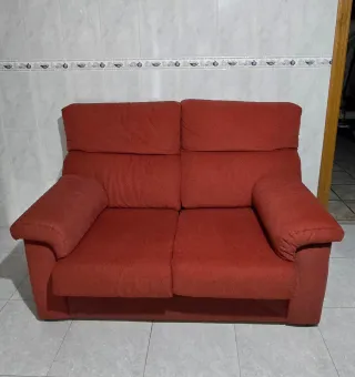 Sofá 2 plazas rojo 150cm