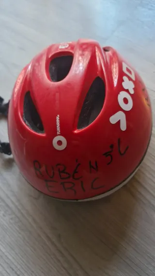 Casco infantil bici rojo