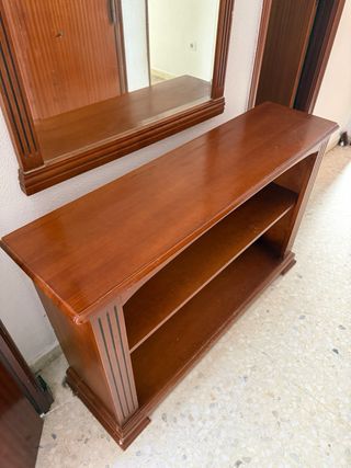 Mueble recibidor con espejo madera