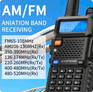 2 Walkie Talkie Baofeng UV-5R Radio uhf vhf