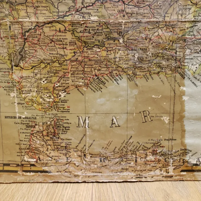 Mapa Escolar antiguo Paluzíe España 36 / Europa 47