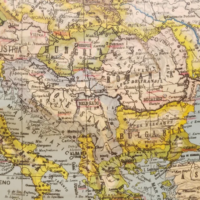 Mapa Escolar antiguo Paluzíe España 36 / Europa 47