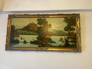 Cuadro decorativo paisaje con castillo