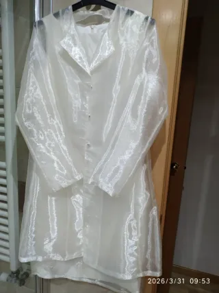 Vestido y Levita Crema