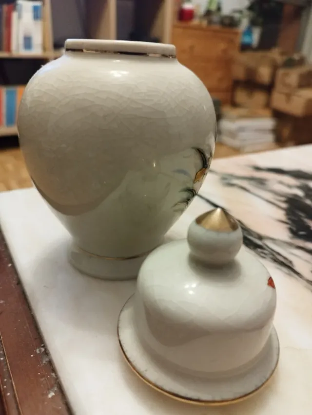 Jarrón Sello  (Zhuanshu) porcelana china