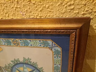 Cuadro Pañuelo Seda Puerto de Bilbao