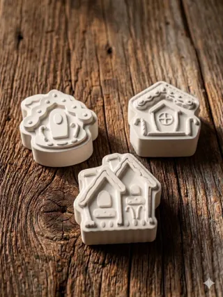 Confezione da 3 casette decorative da giardino Hansel e Gretel